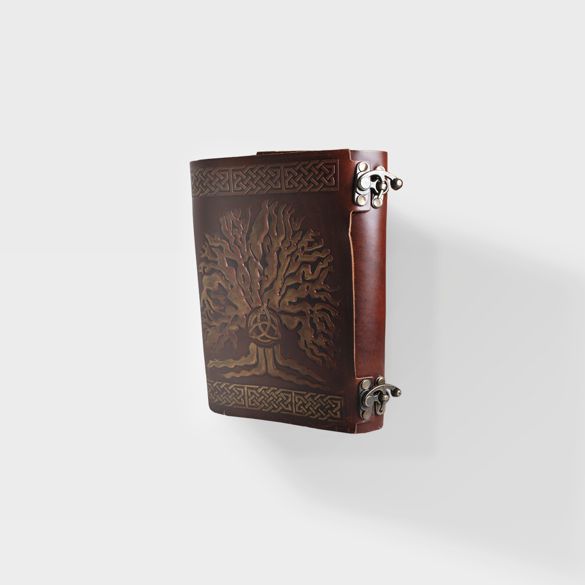 Ancient Mystic Tree of Life Journal - 9x6 - Brown Large Leather Journal