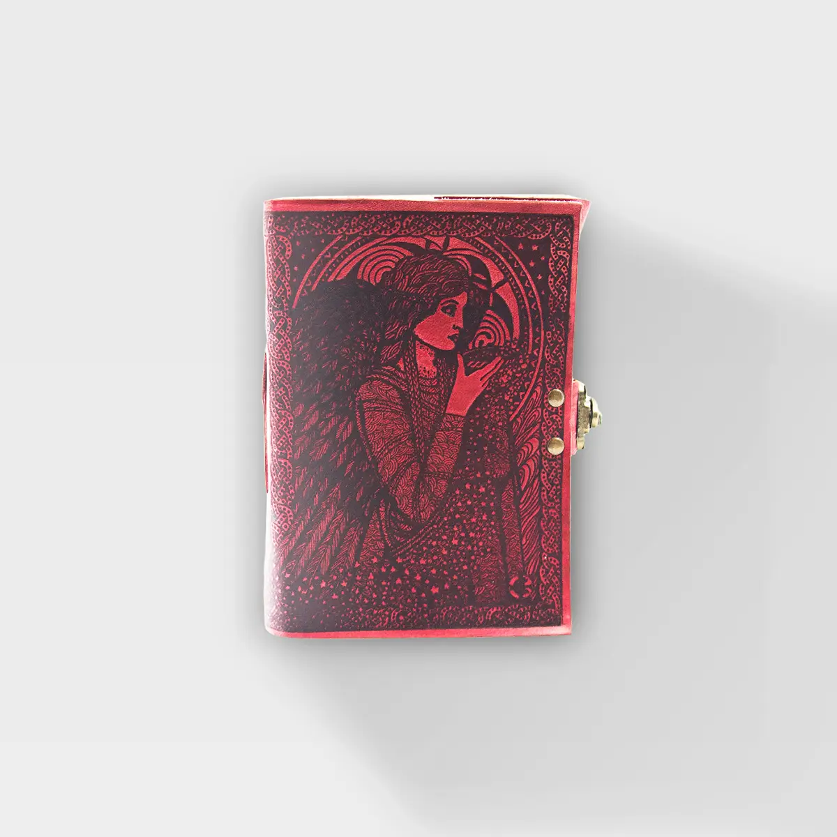 Front Celtic Sister – Angels of the Harvest – 5×7 – Red Leather Journal