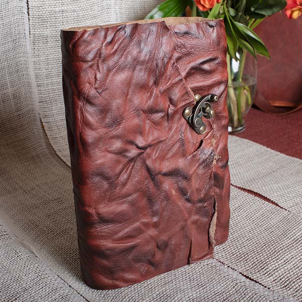 Antique Leather Journal - 5x7 - Brass Latch - Image 2