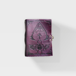 Egyptian Pharaohs Scarab - 5x7 - Purple Leather Journal