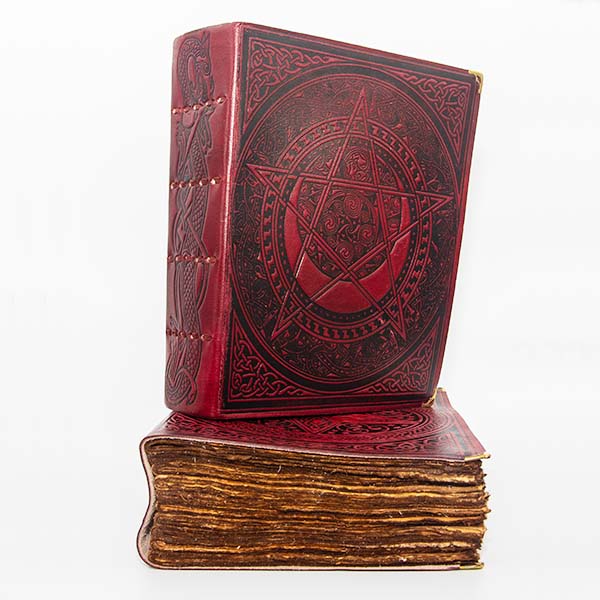 Red Book of Shadows - 8x10 - Leather Journal - Image 2
