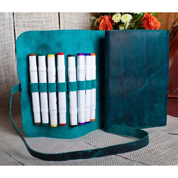 Refillable artist sketch book 7x10 turq3 Refillable Artist Sketch Book 7x10 Turq3