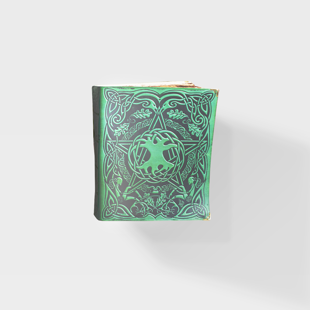 Universal Tree of Life - Jen Delyth - 8x10 - Green Leather Journal