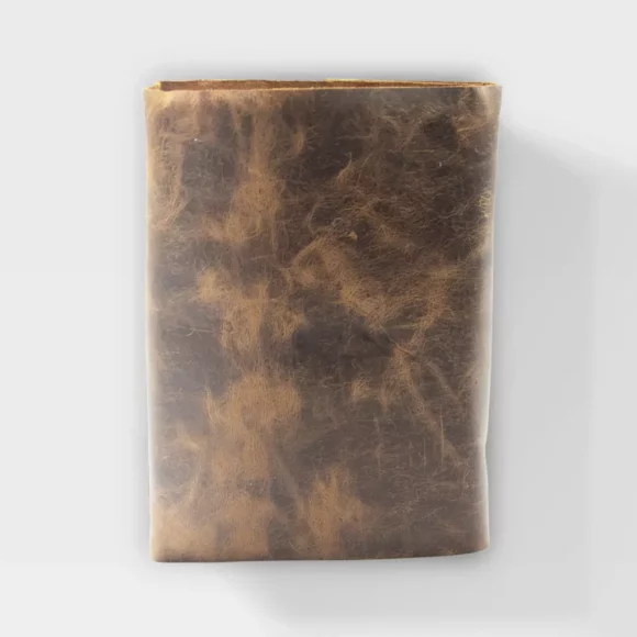 Brown 7x10 Distressed buffalo leather journal Back Cover