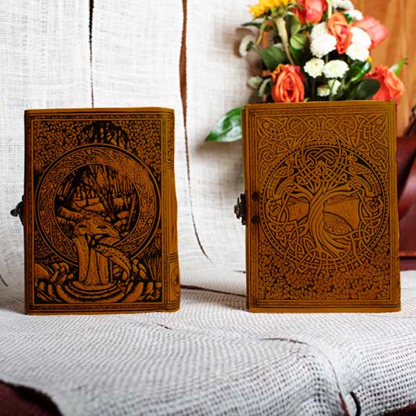 Brown Celtic Tree of Life and Rivers of Wisdom BG