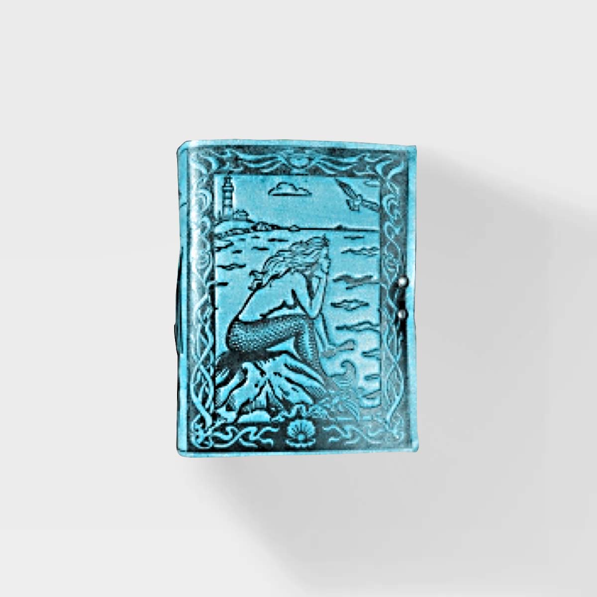 Mermaid - 5x7 - Blue Leather Journal