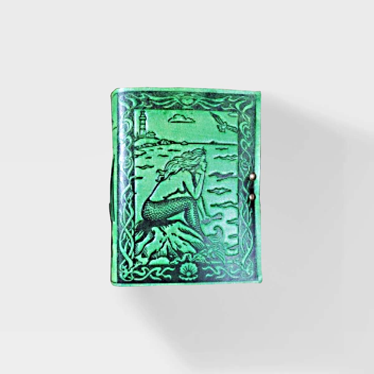 Mermaid - 5x7 - Green Leather Journal