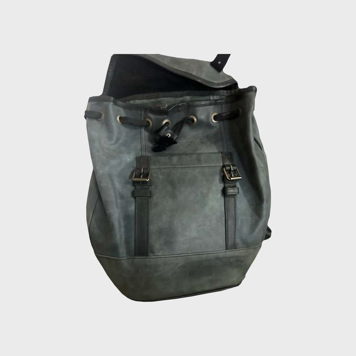 Black Mexican Leather Backpack